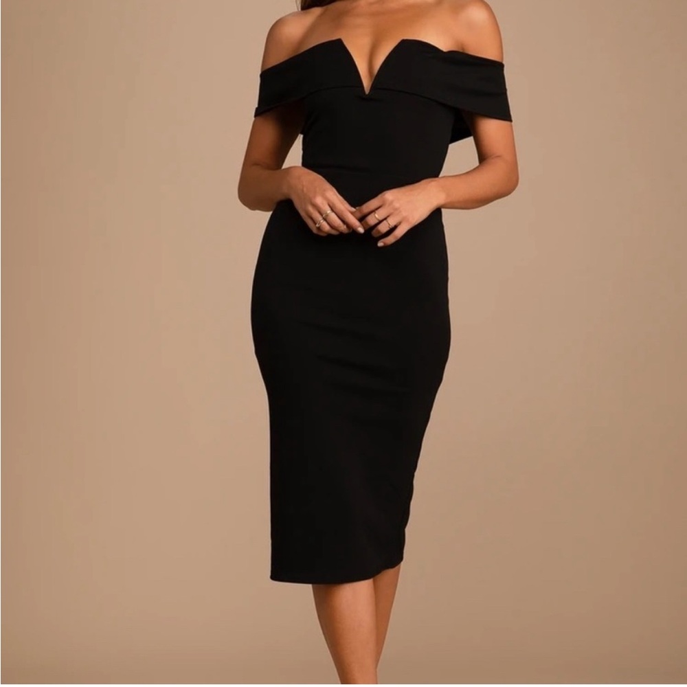 My Favorite night black off the shoulder Lulu’s Dress